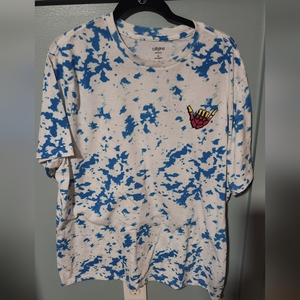 Cabana by Crown & Ivy Blue Tie Dye Hang Loose Till The End T-Shirt Size‎ XL